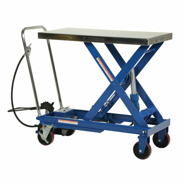 Vestil Air Hydraulic Steel Cart, 1750 lb. Cap, 20"W, 39-1/2"L AIR-1750